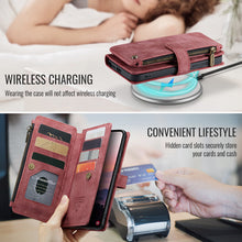 Load image into Gallery viewer, Casekis Leather Zipper Phone Case Red
