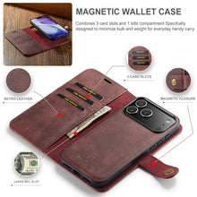 Load image into Gallery viewer, Casekis Detachable Leather Wallet Phone Case Red
