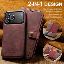 Load image into Gallery viewer, Casekis Detachable Leather Wallet Phone Case Red
