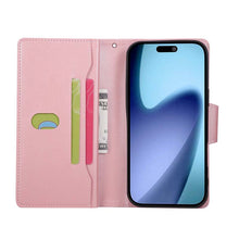 Load image into Gallery viewer, Casekis Studded Zip Leather Wallet Wristlet Phone Case Rose Gold
