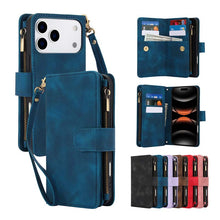 Carregar imagem no visualizador da galeria, Casekis Crossbody 9 Card Holder Phone Case Navy Blue
