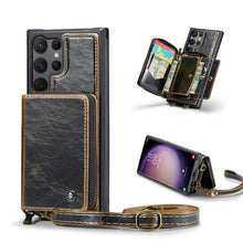 Carica l'immagine nel visualizzatore di Gallery, Casekis Zipper Crossbody Wallet RFID Phone Case Coffee
