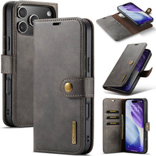 Carica l'immagine nel visualizzatore di Gallery, Casekis Detachable Leather Wallet Phone Case Gray

