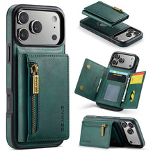 गैलरी व्यूवर में इमेज लोड करें, Casekis RFID Magnetic Detachable Leather Wallet Phone Case Green
