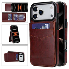 Load image into Gallery viewer, Casekis Bracket Card Slot Phone Case Brown
