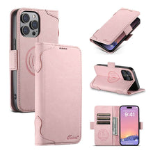 Charger l'image dans la galerie, Casekis Leather Wallet Phone Case compatible with MagSafe Pink
