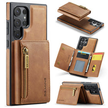 Load image into Gallery viewer, Casekis RFID Magnetic Detachable Leather Wallet Phone Case Brown
