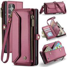 Load image into Gallery viewer, Casekis Cardholer Zipper Wallet Crossbody Phone Case Red
