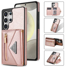 Load image into Gallery viewer, Casekis Crossbody Strap Leather Magnetic Wallet Phone Case Rose Gold
