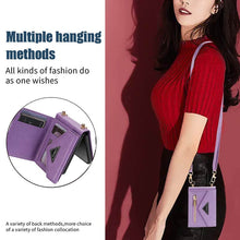 Load image into Gallery viewer, Casekis Crossbody Strap Leather Magnetic Wallet Case For Galaxy Z Flip 4 5G

