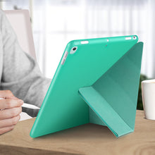 Load image into Gallery viewer, Leather Silicone Soft Back Cover Case For iPad - Casekis
