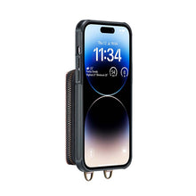 Görseli Galeri görüntüleyiciye yükleyin, Casekis Zipper Crossbody Wallet RFID Phone Case Rose Gold
