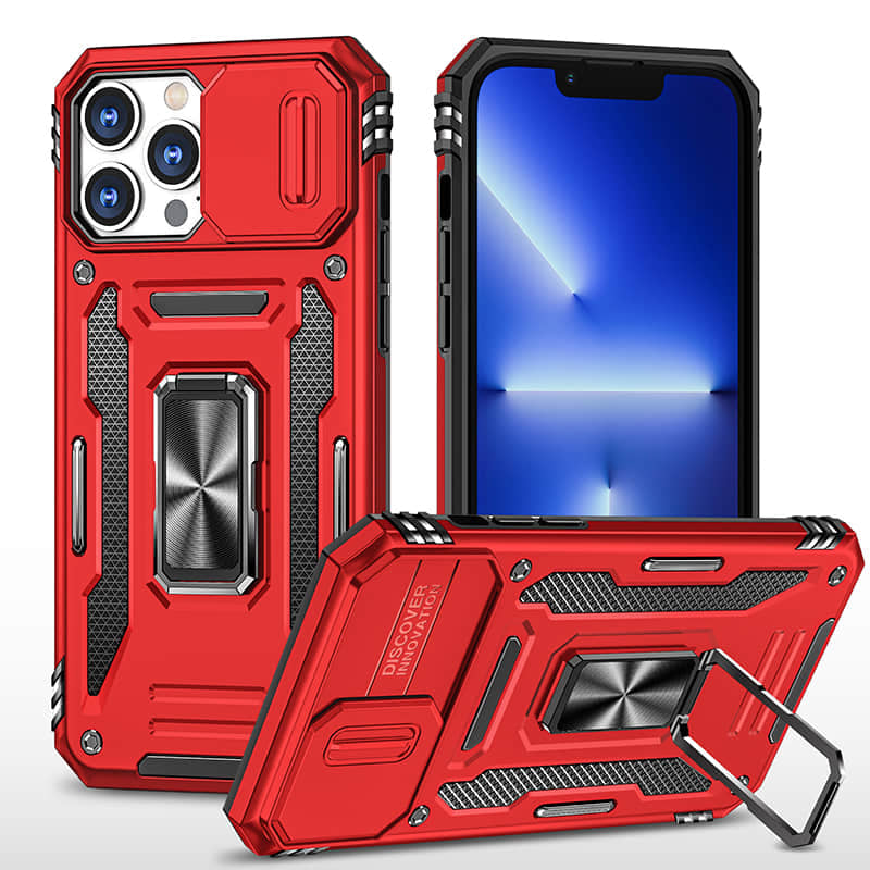 Casekis Sliding Camera Cover Anti-Fall Phone Case Red