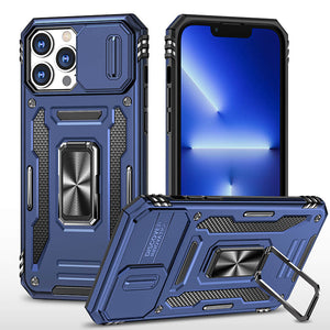 Casekis Sliding Camera Cover Anti-Fall Phone Case Navy Blue