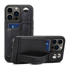 Load image into Gallery viewer, Casekis Wristband Stand Phone Case Black
