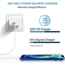 Charger l'image dans la galerie, CASEKIS 20W Tpye-C Fast Charger With 6ft Cable For iPhone
