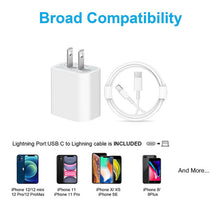 Charger l'image dans la galerie, CASEKIS 20W Tpye-C Fast Charger With 6ft Cable For iPhone

