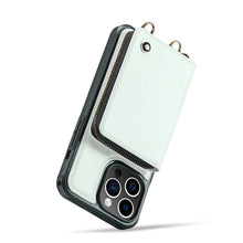 Carica l'immagine nel visualizzatore di Gallery, Casekis Zipper Crossbody Wallet RFID Phone Case White
