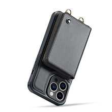 Charger l'image dans la galerie, Casekis Zipper Crossbody Wallet RFID Phone Case Black
