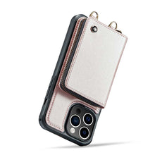 Görseli Galeri görüntüleyiciye yükleyin, Casekis Zipper Crossbody Wallet RFID Phone Case Rose Gold
