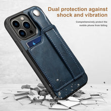Load image into Gallery viewer, Casekis Wristband Stand Phone Case Blue
