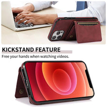 Load image into Gallery viewer, Casekis Wallet Case Tri-fold Cardholder Phone Case Red Wine
