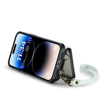 Carica l'immagine nel visualizzatore di Gallery, Casekis Zipper Crossbody Wallet RFID Phone Case White

