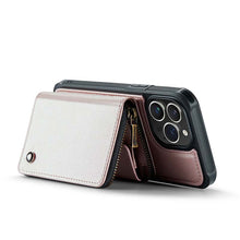 Görseli Galeri görüntüleyiciye yükleyin, Casekis Zipper Crossbody Wallet RFID Phone Case Rose Gold
