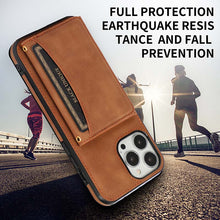 Load image into Gallery viewer, Casekis Wallet Case Tri-fold Cardholder Phone Case Brown
