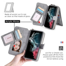 Muat gambar ke penampil Galeri, Casekis Zipper Wallet Detachable Phone Case Gray
