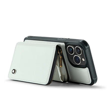 Carica l'immagine nel visualizzatore di Gallery, Casekis Zipper Crossbody Wallet RFID Phone Case White
