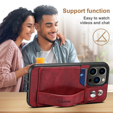 Load image into Gallery viewer, Casekis Wristband Stand Phone Case Red
