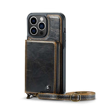 Carica l'immagine nel visualizzatore di Gallery, Casekis Zipper Crossbody Wallet RFID Phone Case Coffee
