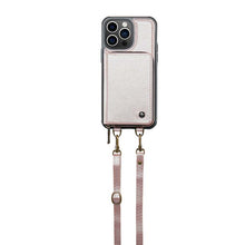 Görseli Galeri görüntüleyiciye yükleyin, Casekis Zipper Crossbody Wallet RFID Phone Case Rose Gold
