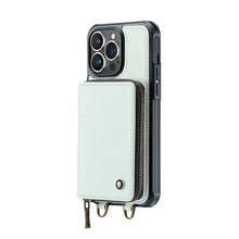 Carica l'immagine nel visualizzatore di Gallery, Casekis Zipper Crossbody Wallet RFID Phone Case White
