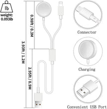 Load image into Gallery viewer, Charging Cable for iWatch, Phone &amp; Pad Series, 2-in-1 Upgraded Version
