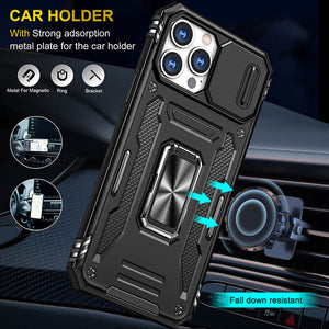 Casekis Sliding Camera Cover Anti-Fall Phone Case Black