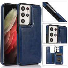 गैलरी व्यूवर में इमेज लोड करें, Casekis Cardholder Leather Wallet Phone Case For Galaxy
