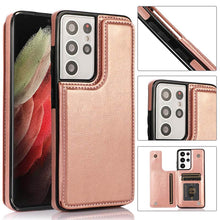 गैलरी व्यूवर में इमेज लोड करें, Casekis Cardholder Leather Wallet Phone Case For Galaxy
