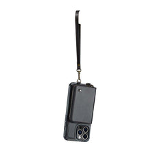 Charger l'image dans la galerie, Casekis Zipper Crossbody Wallet RFID Phone Case Black
