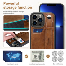 Load image into Gallery viewer, Casekis Wristband Stand Phone Case Brown

