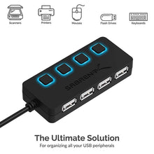 Load image into Gallery viewer, 4-Port USB 2.0 Data Hub
