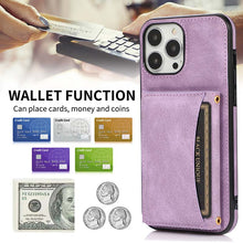 Load image into Gallery viewer, Casekis Wallet Case Tri-fold Cardholder Phone Case Purple

