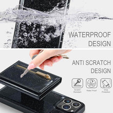 画像をギャラリービューアに読み込む, Casekis Glitter Cardholer Magnetic Phone Case Black
