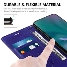 画像をギャラリービューアに読み込む, Casekis Embossed Butterfly Wallet Phone Case Blue
