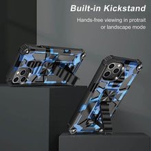 Load image into Gallery viewer, Casekis Armor Shockproof With Kickstand Phone Case Dark Blue Camouflage
