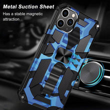 Load image into Gallery viewer, Casekis Armor Shockproof With Kickstand Phone Case Dark Blue Camouflage
