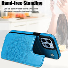 Load image into Gallery viewer, Casekis Mandala Embossed Phone Case Blue
