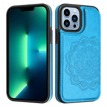 Load image into Gallery viewer, Casekis Mandala Embossed Phone Case Blue
