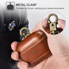 Load image into Gallery viewer, Casekis Genuine Leather Case With Keychain for AirPods Pro
